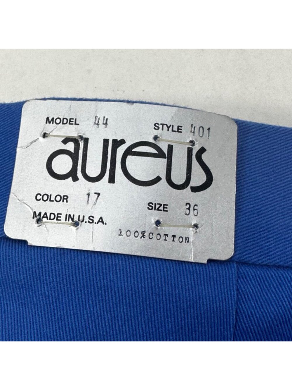 Aureus Men's Sz 36 Pant Pleated Raw Hem Needs To Be Tailored Blue New With Tags - Picture 4 of 16